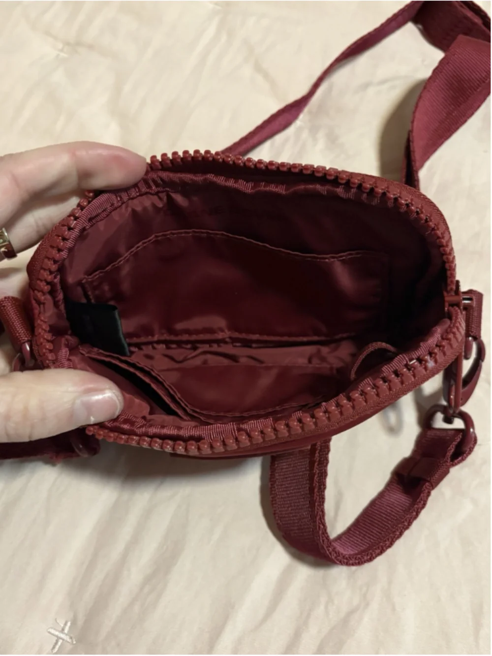 Dagne Dover Phone Sling Crossbody Bag in a Spice Red color Sephora Collab